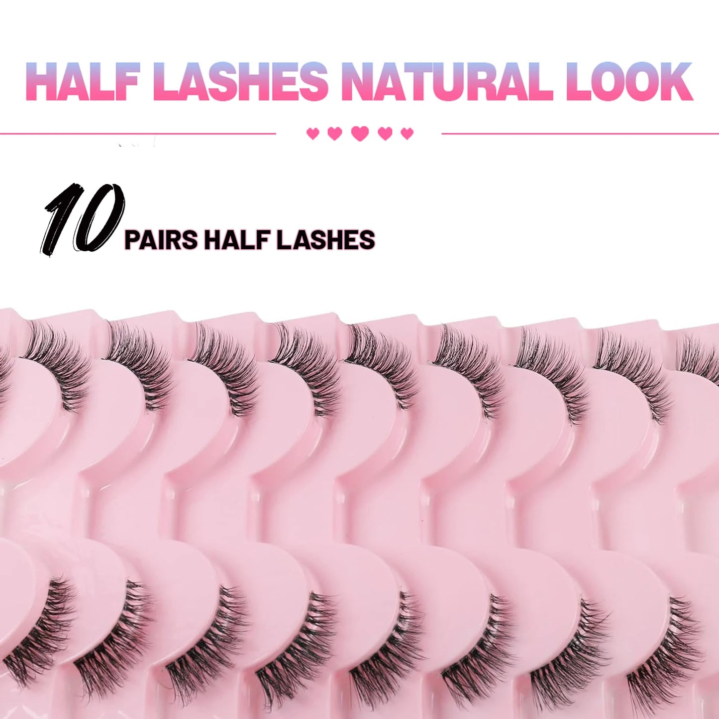 Professional 3D Natural Half-Lashes