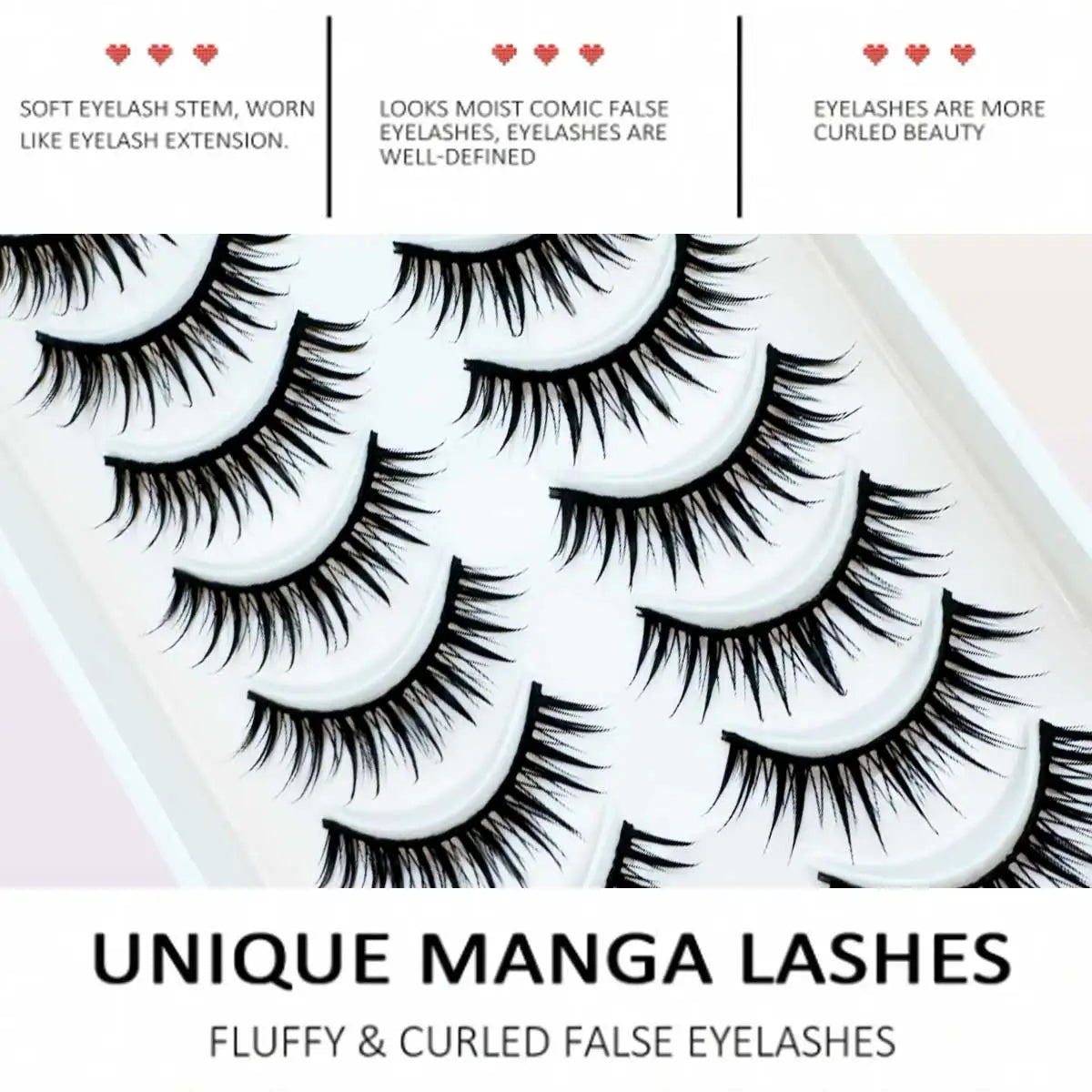 10-Pair "Little Devil" Thai-Style Cat Eye Lashes