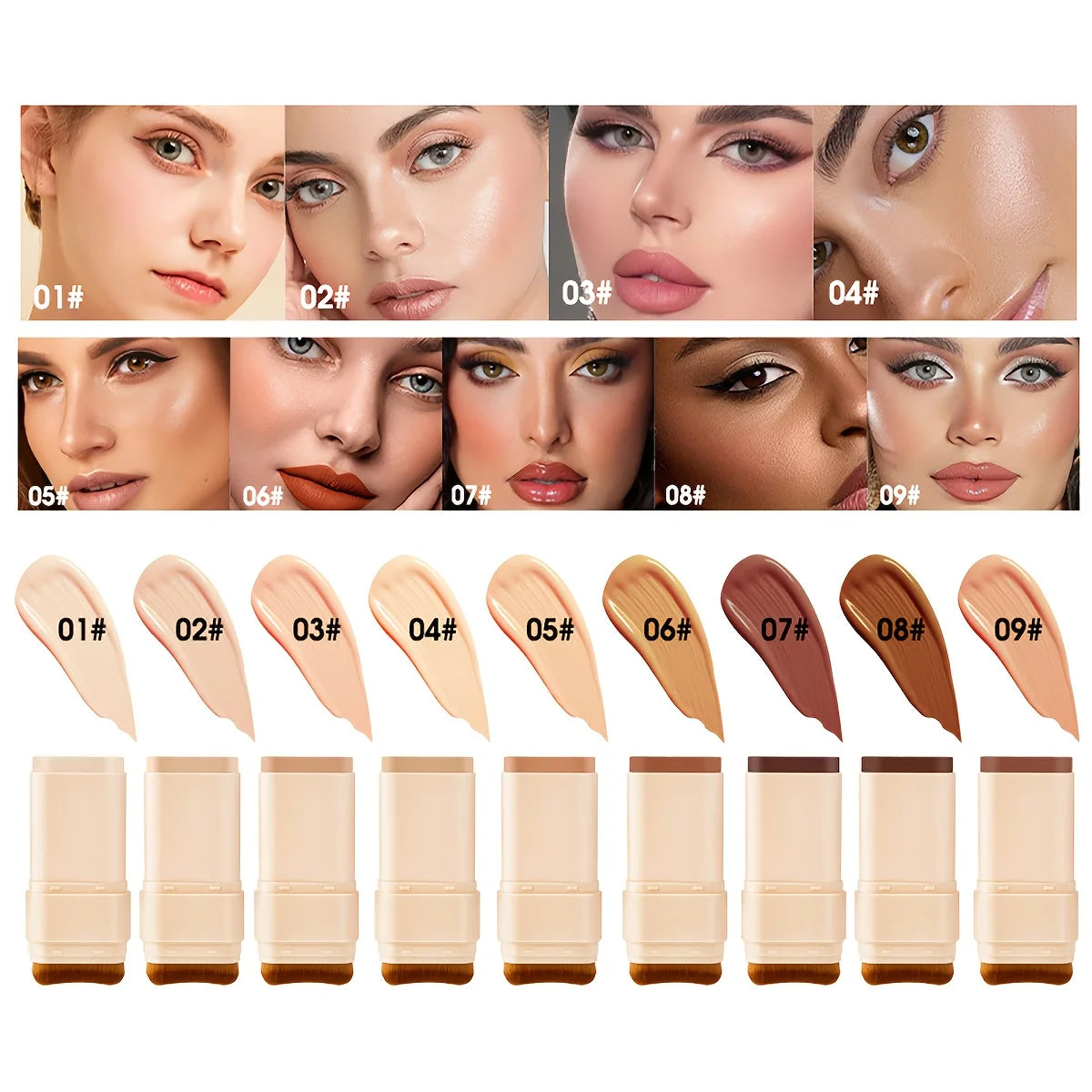 2-in-1 Concealer Eraser Dual-Head Foundation Stick