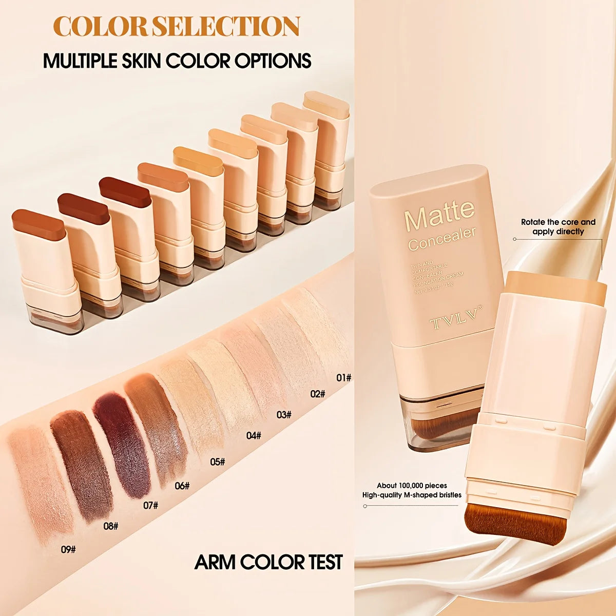 2-in-1 Concealer Eraser Dual-Head Foundation Stick