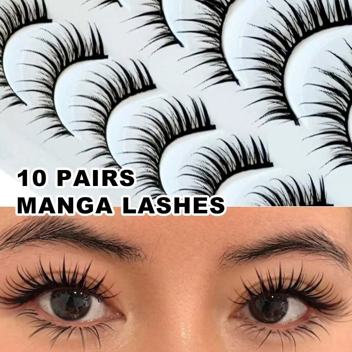 10-Pair "Little Devil" Thai-Style Cat Eye Lashes