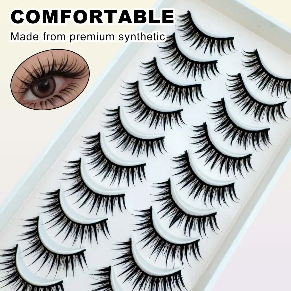 10-Pair "Little Devil" Thai-Style Cat Eye Lashes