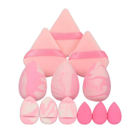 12 Pcs Dual-Color Makeup Sponges